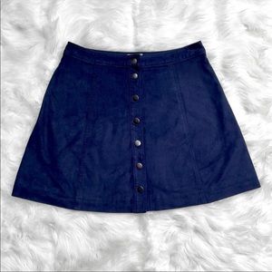 Tokyo Darling Navy Blue Button Down Mini Skirt